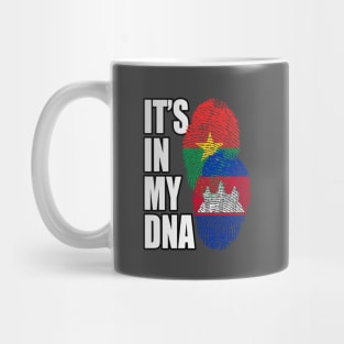 Cambodian And Burkina Faso Mix Heritage DNA Flag Mug